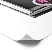 Rosa Dekoriertes Kinderrad Poster (Ecke)