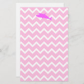 Rosa Delphin Briefpapier (Vorne/Hinten)