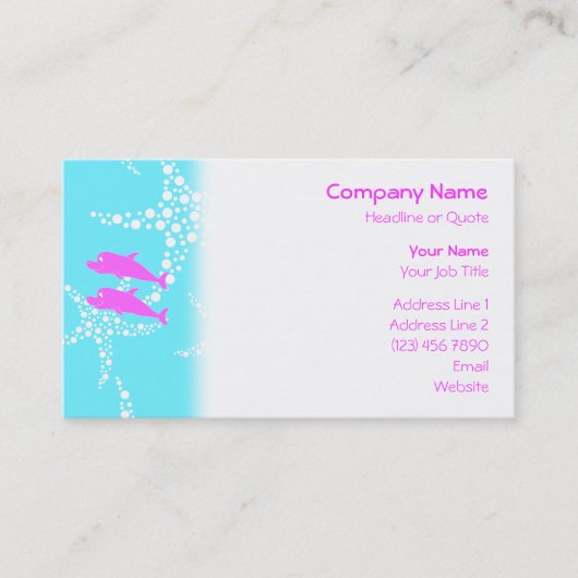 Rosa Delphine Visitenkarte (Vorderseite)