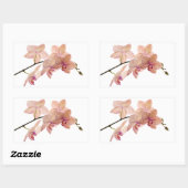 Rosa Dendrobium Orchid-Blume - Orchideenvorlage Rechteckiger Aufkleber (Blatt)