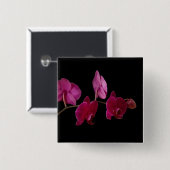 Rosa Dendrobium-Orchidee - kundengebundene Blumen Button (Vorne & Hinten)