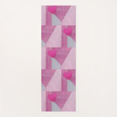 Rosa Denim und graues Patchwork mit Herz Yogamatte (Vorderseite)
