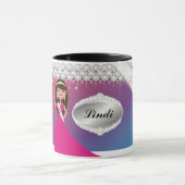 Rosa der TT-Diamant Bliss-personalisiertes Tasse (Zentrum)