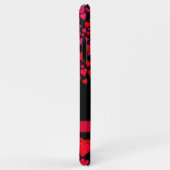 Rosa des Herzbandes glühender u. schwarzer Case-Mate iPhone Hülle (Hinten/Rechts)