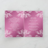 Rosa des Hochzeits-Programm-Vintages Wirbels-2 Programm (Innenseite)