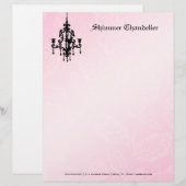 Rosa des Leuchter-311-Shimmer Briefkopf (Vorne/Hinten)