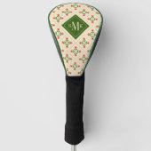 Rosa des Monogramm-| u. grüne Steppdecken-mit Golf Headcover (Vorderseite)