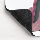 Rosa des Schein-Stilett-und Schmetterlinges Kunst Mousepad (Ecke)