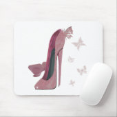 Rosa des Schein-Stilett-und Schmetterlinges Kunst Mousepad (Mit Mouse)