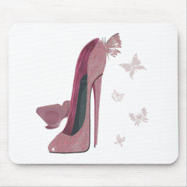 Rosa des Schein-Stilett-und Schmetterlinges Kunst Mousepad