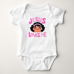 Rosa Design "Jesus Lieben Me" Baby Strampler