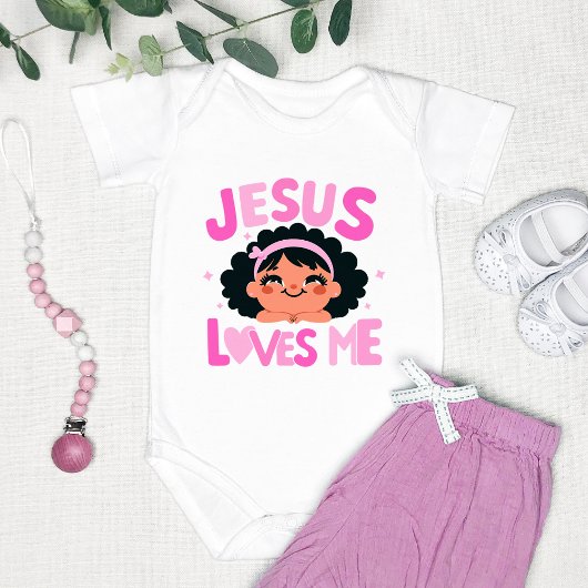 Rosa Design "Jesus Lieben Me" Baby Strampler