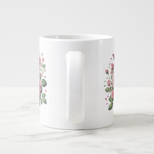 Rosa-Design Jumbo-Tasse (Rückseite)