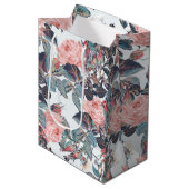 Rosa-Design Mittlere Geschenktüte (Vorderseite Schrägansicht)