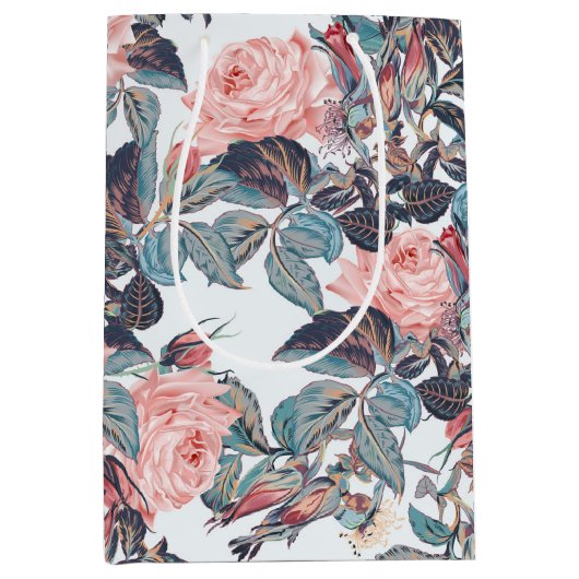 Rosa-Design Mittlere Geschenktüte (Vorderseite)