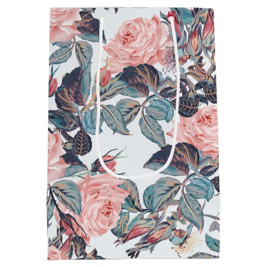 Rosa-Design Mittlere Geschenktüte (Rückseite)