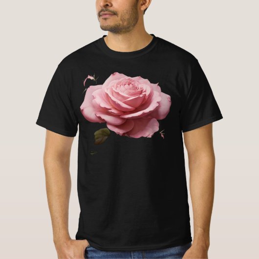 Rosa-Design T-Shirt (Vorderseite)