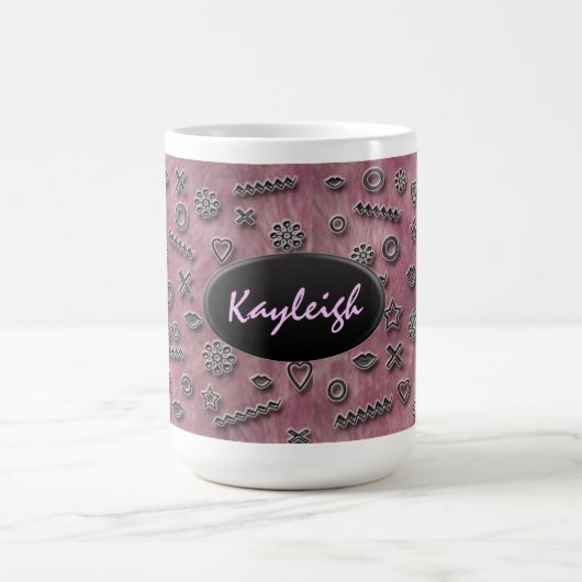 Rosa Designer-Tasse Kaffeetasse (Mittel)