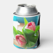Rosa Desktop-Tulpen Dosenkühler (Kanne Vorderseite)