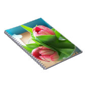 Rosa Desktop-Tulpen Notizblock (Rechte Seite)