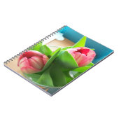 Rosa Desktop-Tulpen Notizblock (Linke Seite)