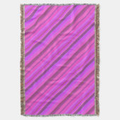 Rosa diagonale Streifen Decke (Vorderseite Vertikal)