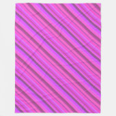 Rosa diagonale Streifen Fleecedecke (Vorderseite)