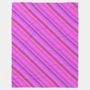 Rosa diagonale Streifen Fleecedecke