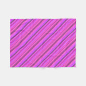 Rosa diagonale Streifen Fleecedecke (Vorderseite (Horizontal))