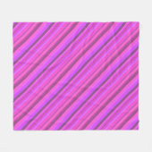 Rosa diagonale Streifen Fleecedecke (Vorderseite (Horizontal))