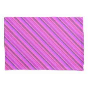 Rosa diagonale Streifen Kissenbezug
