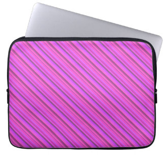 Rosa diagonale Streifen Laptopschutzhülle