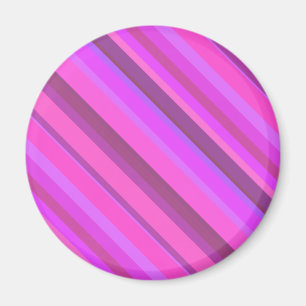 Rosa diagonale Streifen Magnet