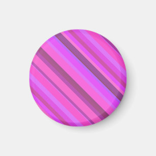 Rosa diagonale Streifen Magnet
