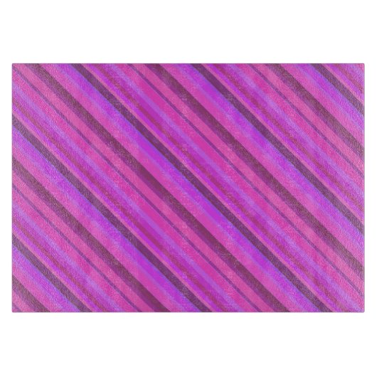 Rosa diagonale Streifen Schneidebrett (Vorderseite)