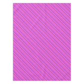Rosa diagonale Streifen Tischdecke (Vorderseite)