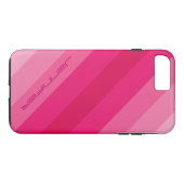 Rosa diagonaler Streifen fünf mit Case-Mate iPhone Hülle (Rückseite (Horizontal))
