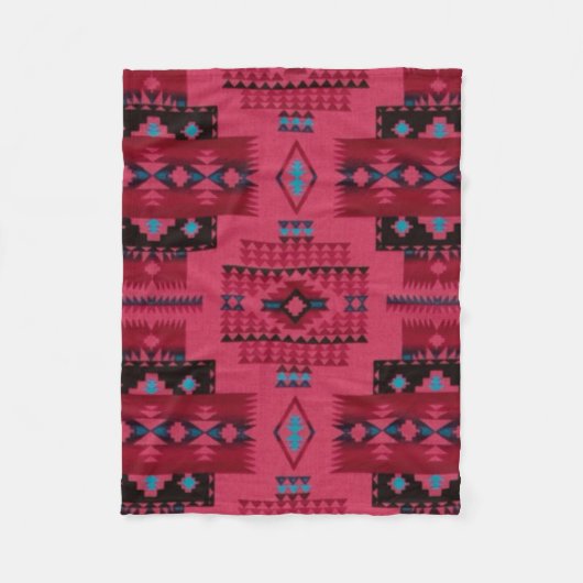 ROSA Diamant-aztekischer Druck Fleecedecke (Vorderseite)