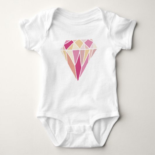 Rosa Diamant Baby Strampler (Vorderseite)