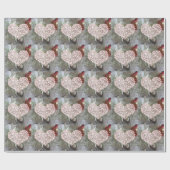 Rosa Diamant Herz Geschenkpapier (Flach)
