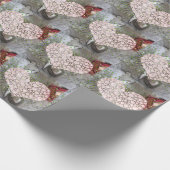 Rosa Diamant Herz Geschenkpapier (Ecke)