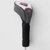 Rosa Diamant im rauen Personalisiert Golf Headcover (angewinkelt)