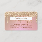 rosa Diamant Kreditkartendesign Visitenkarte (Rückseite)