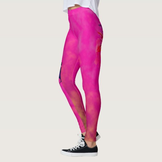 rosa Diamant und Blütenblüte Leggings (Links)