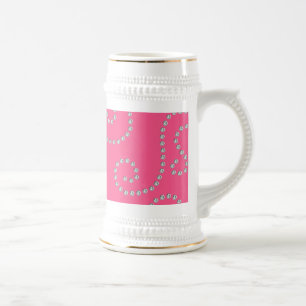 Rosa Diamant-Wirbel Bierglas