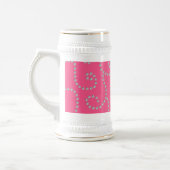 Rosa Diamant-Wirbel Bierglas (Links)