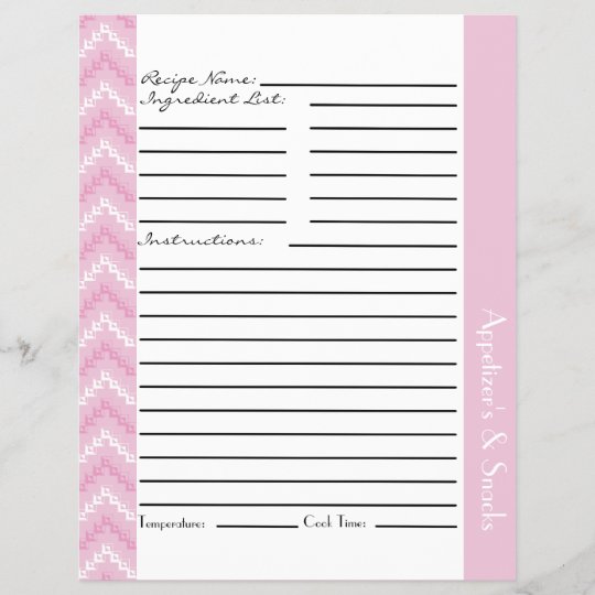 Rosa Diamant Zickzack Sparren Rezept Blatter Zazzle De