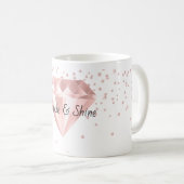 Rosa Diamanten funkeln Kaffeetasse (VorderseiteRechts)