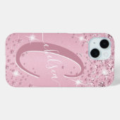 Rosa Diamanten - Personalisiert Case-Mate iPhone Hülle (Rückseite (Horizontal))
