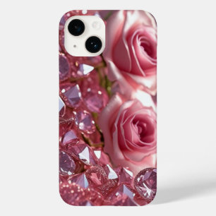 Rosa Diamanten und Petalen Case-Mate iPhone 14 Hülle